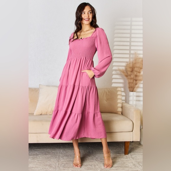 Culture Code Full Size Ruffle Trim Smocked Tiered Dress - Picture 4 of 6